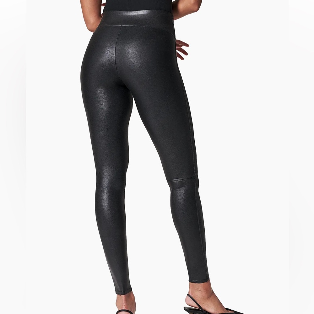 SPANX FAUX LEATHER LEGGINGS - Picture 2 of 7